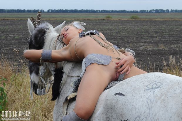 Masturbating on a horse