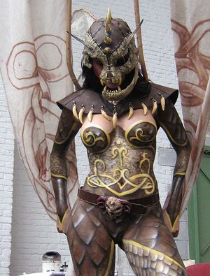 warrior body painting