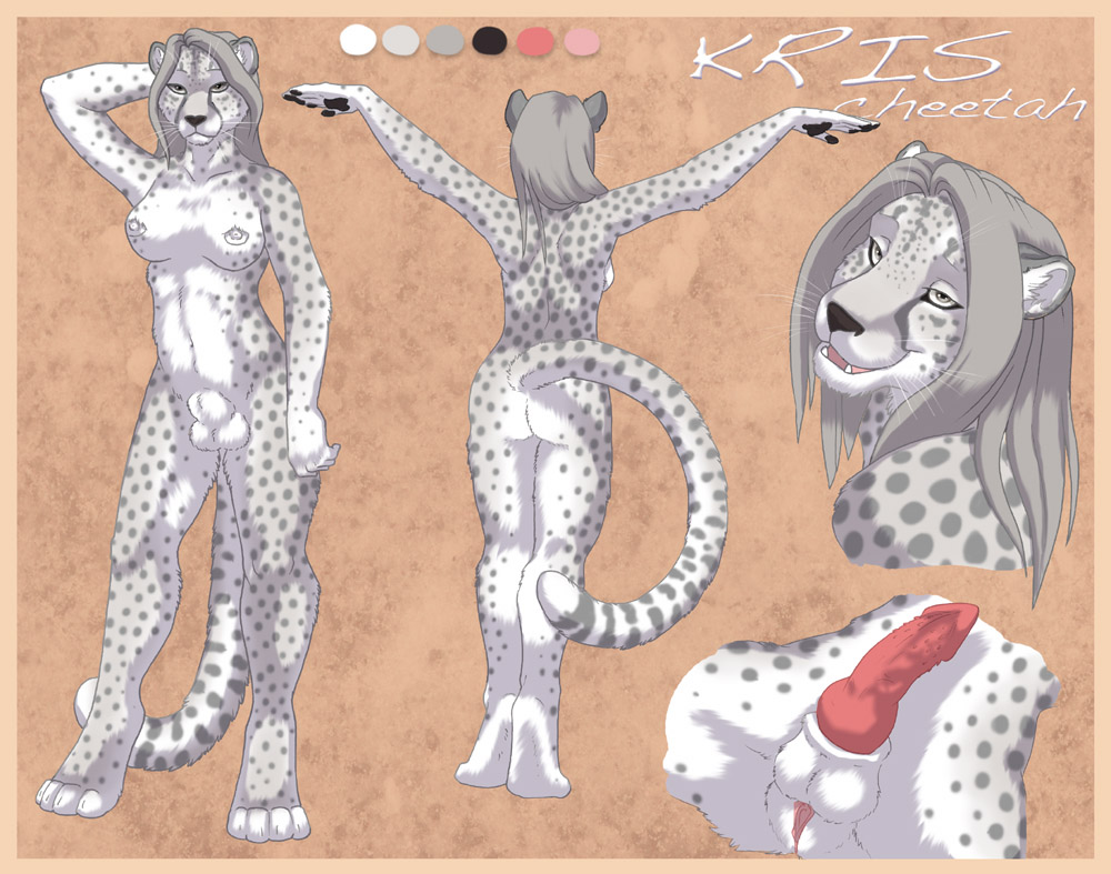 snow leopard herm posing