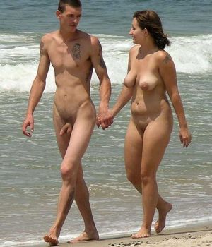 Sweetie! I don't mind coming to nude beach with you, but does it have to stand up like that all the time where we go!