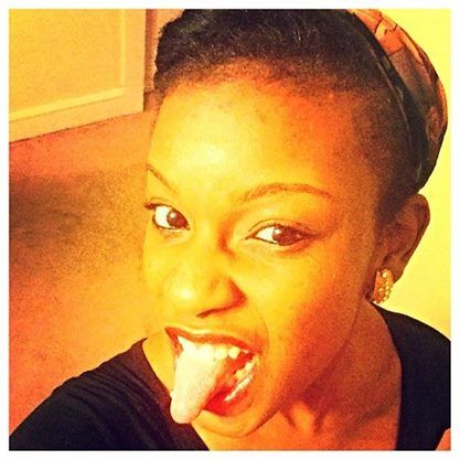 Sexy Kiki Sticking Her Tounge Out
