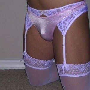 wearing wives stockings and string