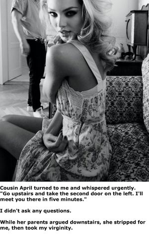 Cousin April took my virginity while parents argued downstairs
