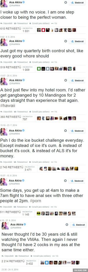 Asa Akira is fun and gross on Twitter