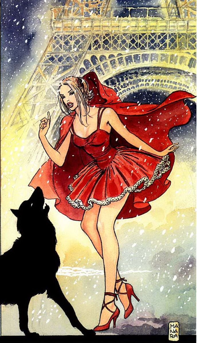 Milo Manara art : red Riding Hood