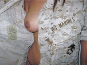 Marine showing her tit