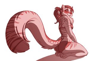 tigress in panties posing