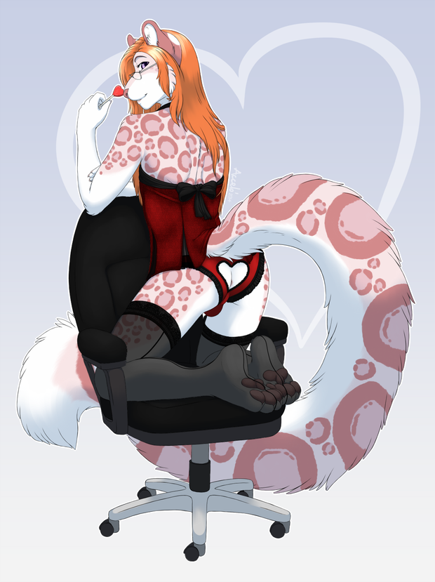 pink snow leopard packing heat