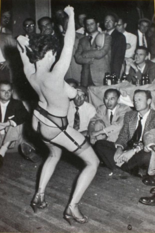 Donna Brown Doing a Strip tease