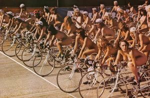 Nude cyclists