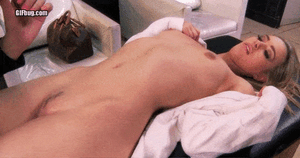 Blonde lesbian clit getting touched