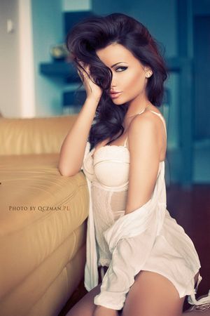 Gorgeous brunette big tits lingerie