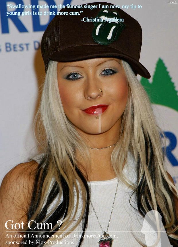 Christina Aguilera swallow tip to success