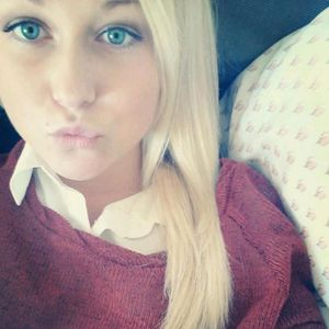 lovely blonde with blue eyes