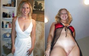 Skinny blonde GF dressed undressed