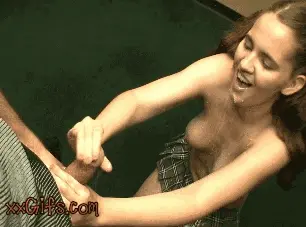 Ellie jodie gives her man an amazing handjob and spits cum