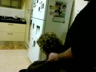 Guy gives his mother-in-law a neck massage... with his dick.