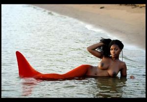 A rare sighting of a black Mermaid