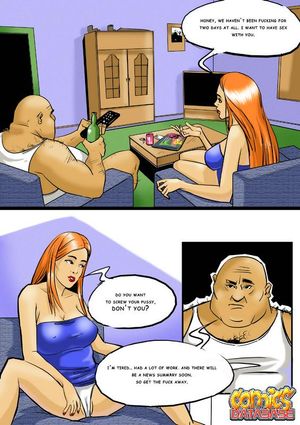 Redheaded comics honey slurping and humping a monster dick