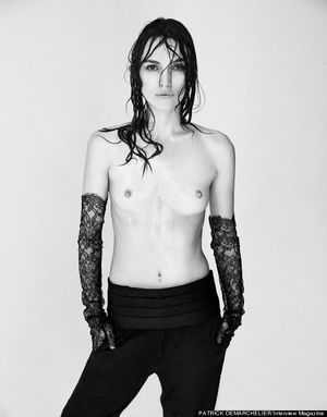 Keira Knightly "Interview" Magazine unaltered topless photo.