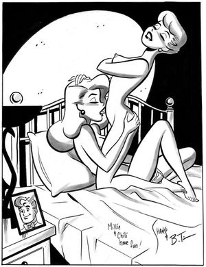 Millie and Chili have fun! - Bruce Timm