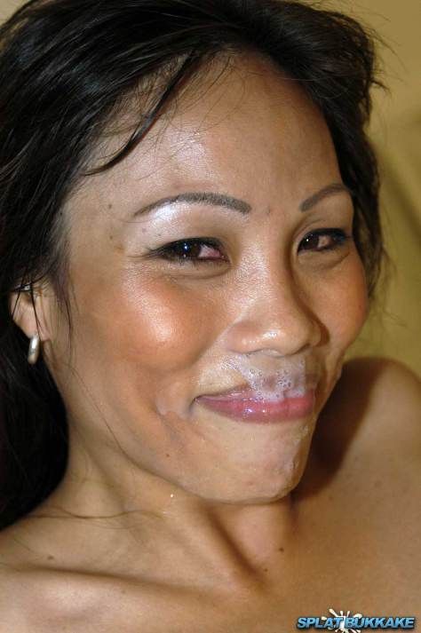 Filipinio Faye takes facials in her debut gangbang party