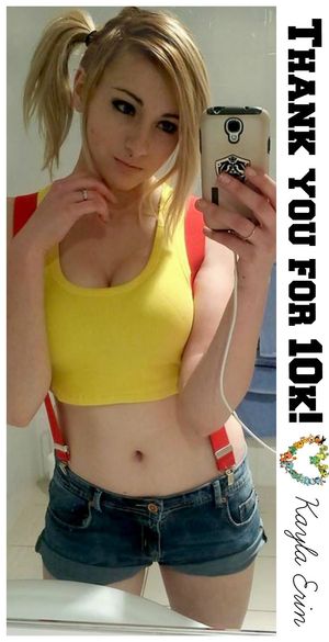 misty cosplay selfie