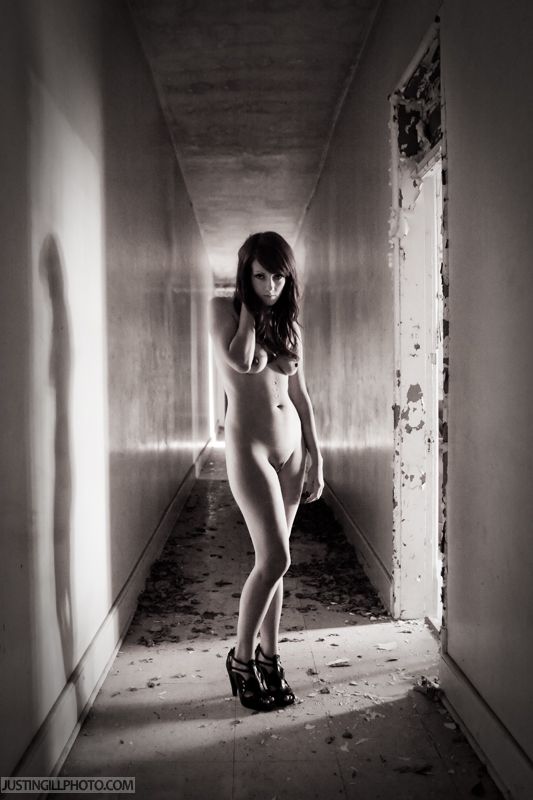 Sophie on an abandoned mental asylum.