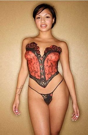 Lingerie body paint