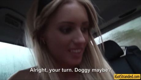 Two schoolgirls picked and and pounded