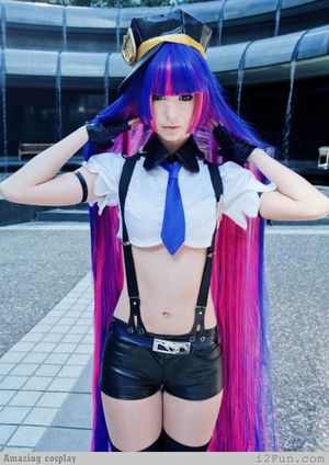 stunny asian cosplay with awesome hair