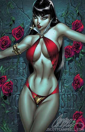 Vampirella 1 cover COLOR by J-Scott-Campbell