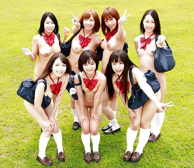 school girl gathering