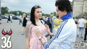 touching boobs in Russia