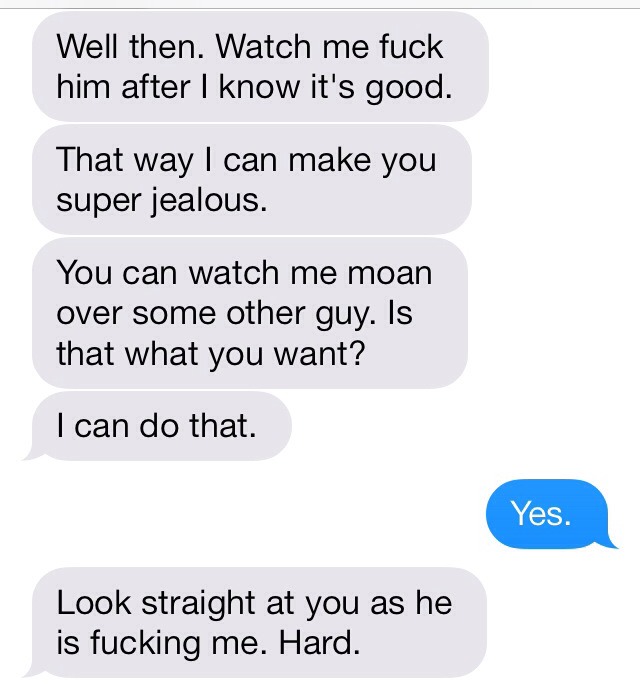 She was flirting with a guy at the bar and sending me this!