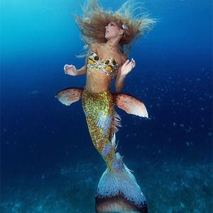 Swimming in the Caribbean Sea