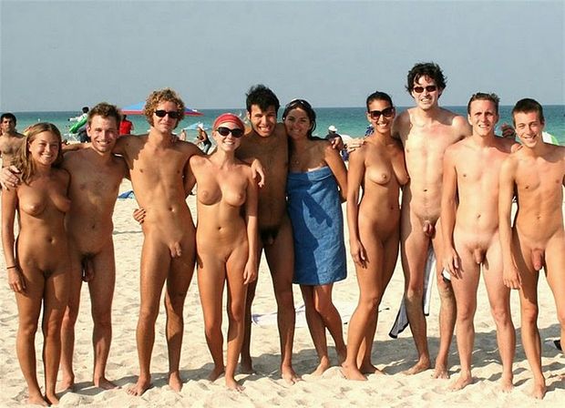 Nude beach party