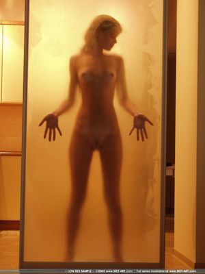 behind glass