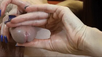 Wife giving handjob to husband