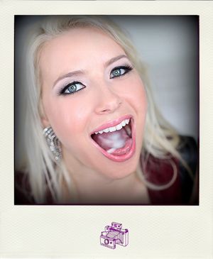 Stunning blond teen Annika Albrite loves the taste of cum after a good fuck