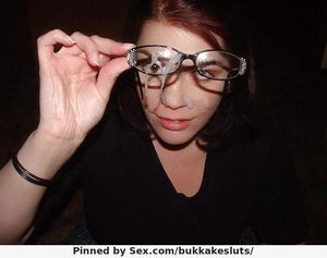 Glasses covered for cum