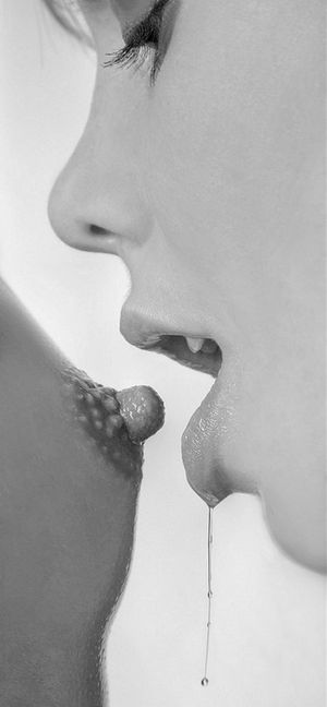 Suck nipple of lesbians