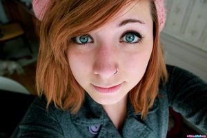 Nose Ring Blue-Eyed Redhead