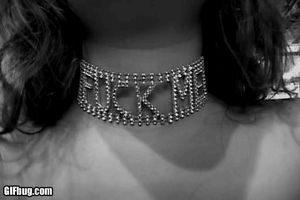 Fuck me necklace GIF