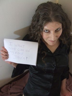 Beautiful blue-eyed teen Jaka enjoys her messy facial cumshot