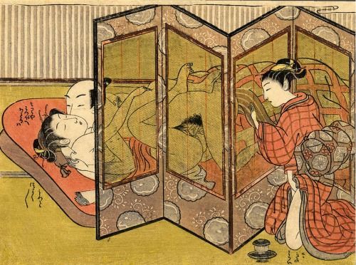 Isoda Koryusai, 18th century, Japanese Shunga print