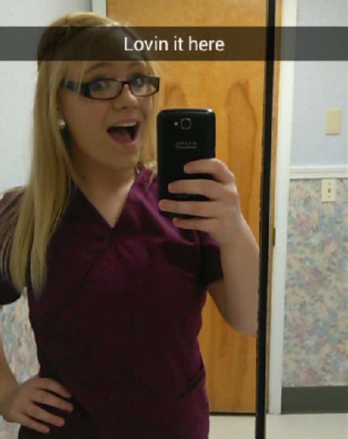 Kiersten in scrubs