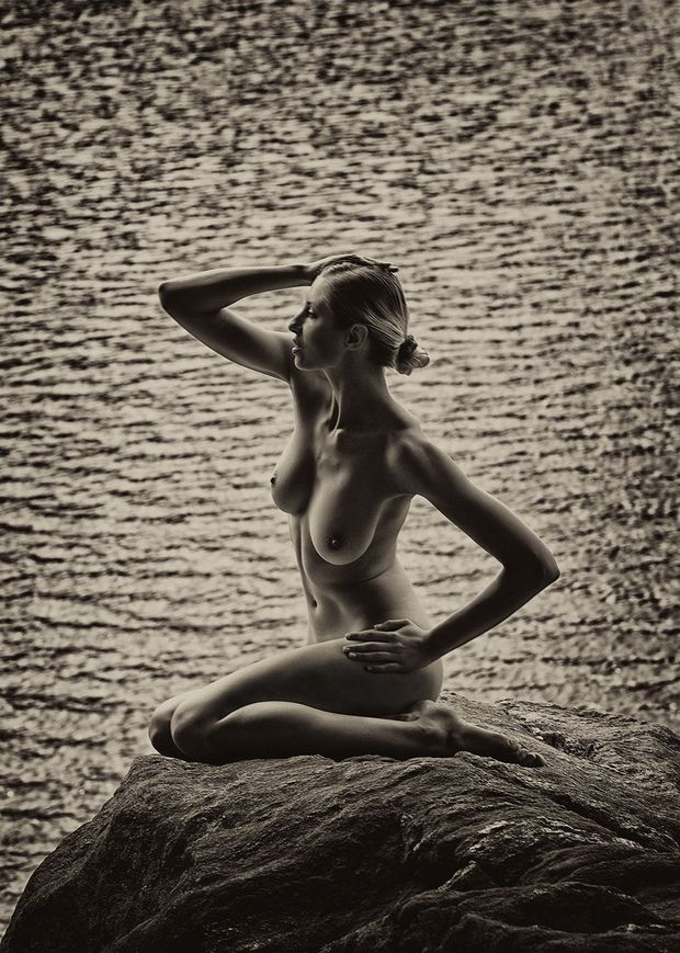 Sepia tone nude