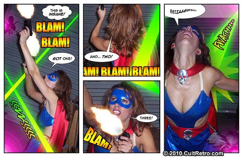 Hot brunette in a amazing humor photo