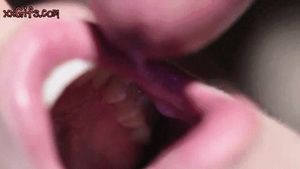 liquid splash in womens mouth